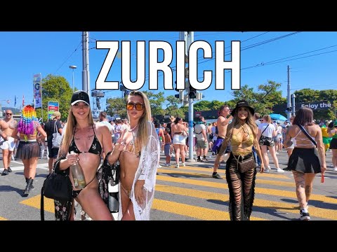 Zurich Walking Tour 🇨🇭 | Street Parade 2025 | World’s Biggest Street Party