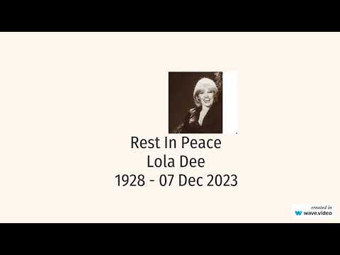Rest In Peace - Lola Dee  #singer - #passedaway  (1928  - 07 Dec 2023).  #LolaDee #onlyyou - 1955