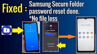 Samsung Secure folder password reset problem solved, | No file loss | quick and easy way