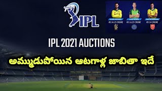 IPL 2021: Complete List Of Sold Players In The Auction | CSK | RCB | IPL 2021 Auction