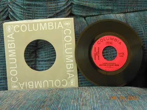 Johnny Cash and June Carter Long Legged Guitar Pickin Man 45 rpm mono mix