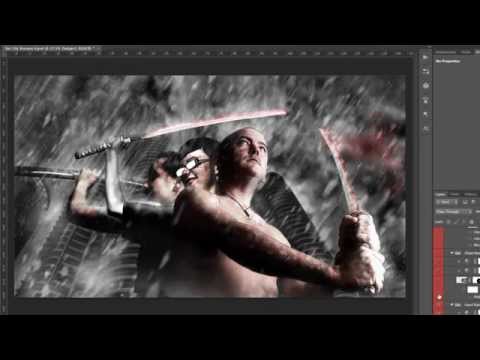Sin City Composistion with Parallax Effect - Speed Art