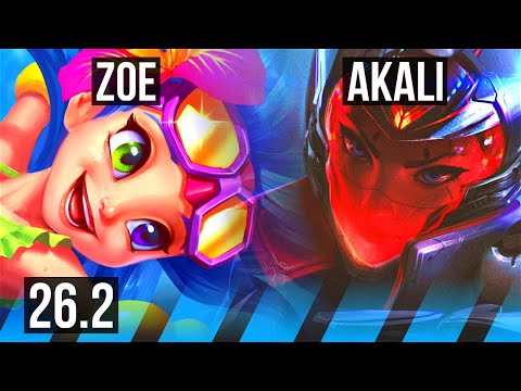 ZOE vs AKALI (MID) | KR Grandmaster | 26.2