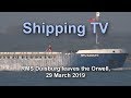 RMS Duisburg leaves the Orwell, 29 March 2019