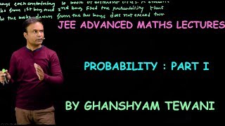Probability | JEE Maths Videos | Ghanshyam Tewani | Cengage