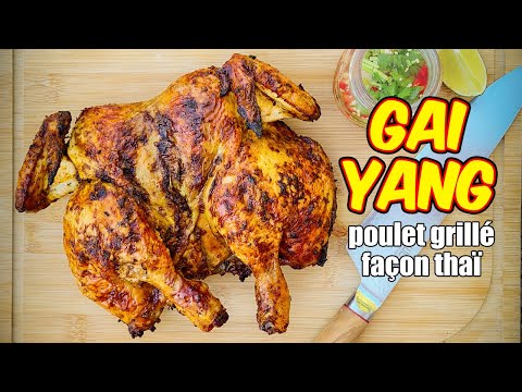 Whole chicken marinated with lemongrass, soy sauce and fish sauce