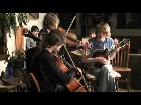 Tristan Clarridge, Elliot Benda, and Dominick perf. at the recent Big Sur Fiddle Camp