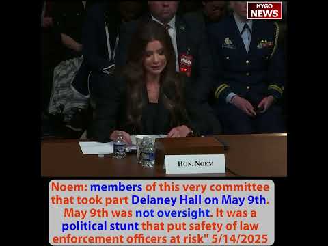 Noem: Delaney Hall Incident 'Was Not Oversight -- It Was a Political Stunt'; Border Encounters Down 93%, 'Lowest in American History'