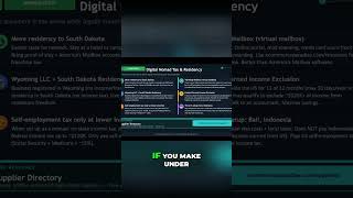 Digital Nomad Setup: Live Abroad, Pay Less Tax! #shorts