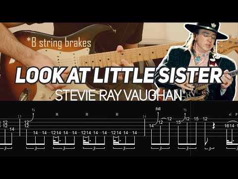 SRV - Look at Little Sister solo Live in Austin (Guitar lesson with TAB)