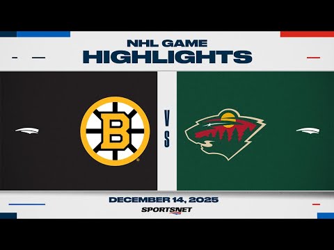 NHL Highlights | Bruins vs. Wild - December 14, 2025