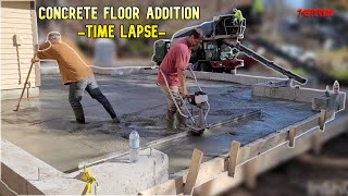 Concrete Floor Addition! [Time Lapse]