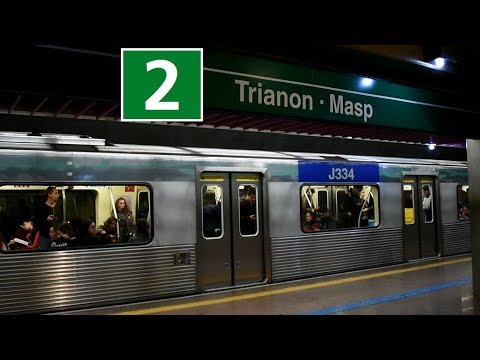 Metrô SP Linha 2 - Verde | Trens na estação Trianon-Masp