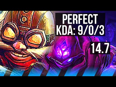 CORKI vs MALZAHAR (MID) | 9/0/3, 6 solo kills, Legendary | KR Master | 14.7