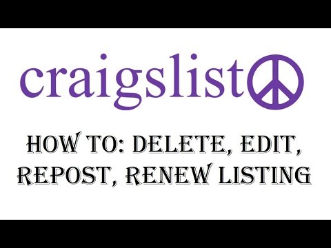 How To Edit Or Delete Post In Craigslist