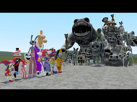 THE AMAZING DIGITAL CIRCUS VS ALL ZOONOMALY MONSTERS In Garry's Mod!