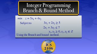 Integer Programming | Branch & Bound Method