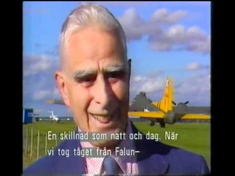 American WW2 bomber pilots interviewed at a memorial revist  to Sweden (Hässlö/Västerås) in 1987