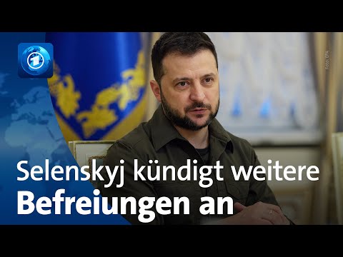 Ukraine: Selenskyj kündigt weitere Befreiungen an