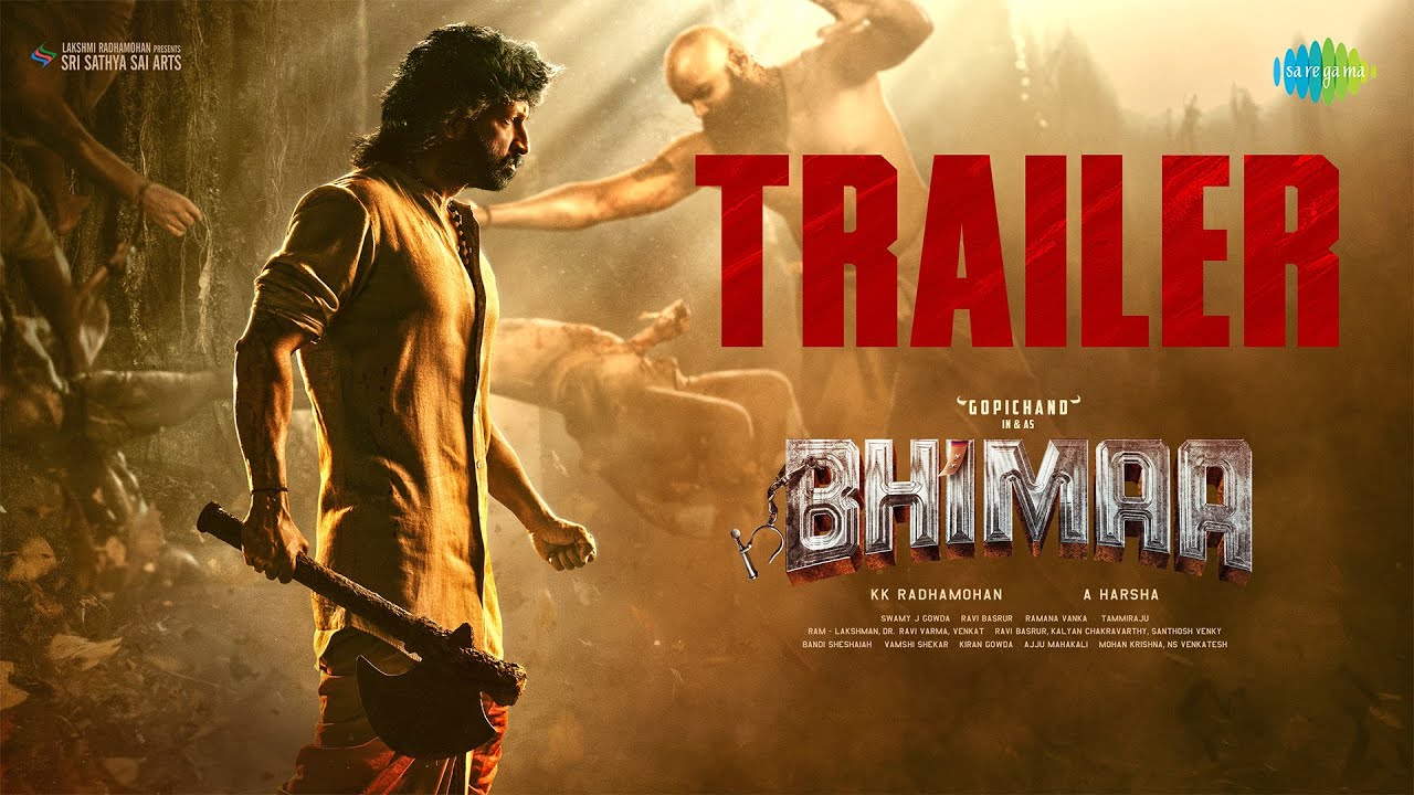 Bhimaa - Official Trailer | Gopichand | A. Harsha | Ravi Basrur | Sri Sathya Sai Arts