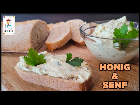 schneller Honig-Senf-Frischkäseaufstrich / in 5 Minuten fertig