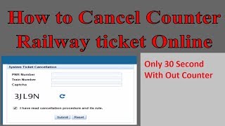 preview picture of video 'Online Railway Counter Tickets Kese Cancel Kre | How To Cancel Counter Train Ticket  Only 25 Second'