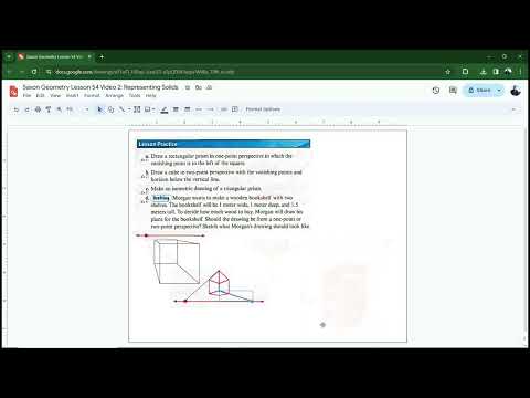 Saxon Geometry Lesson 54 Video 2: Representing Solids