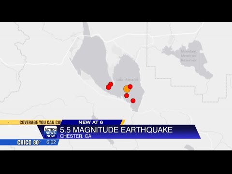 5.5 Magnitude Earthquake near Chester, Ca