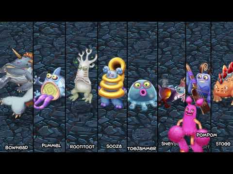 Space Island but Each Monster is Zoomed in! (Sounds Better) - Dawn of Fire