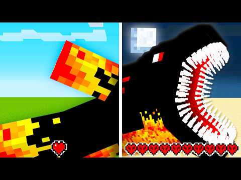 Minecraft, But DAMAGE = FAMOUS MONSTERS