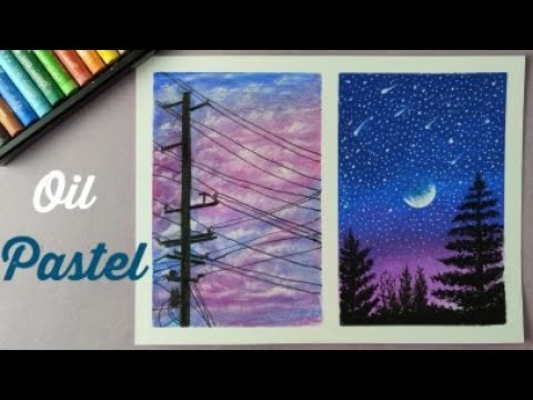 Easy oil pastel painting must watch | modern world drawing | step by step for beginners in timelapse