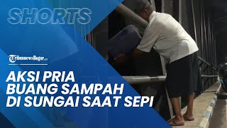 Viral Video Aksi Pria Buang Sampah ke Sungai dari Jembatan Pocong Jember saat Kondisi Masih Sepi