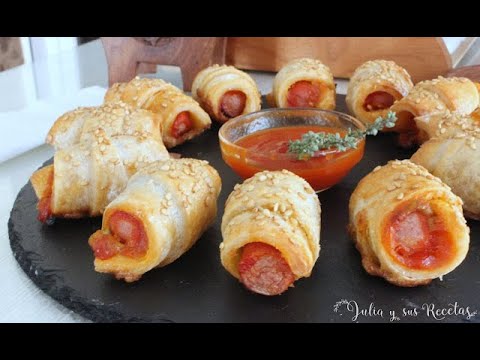 Un entrante riquísimo 😍SALADITOS DE SALCHICHAS CON HOJALDRE