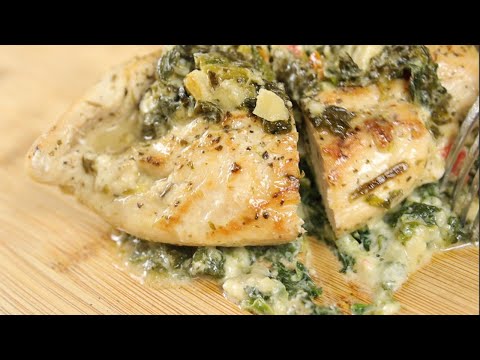 HOW TO MAKE SPINACH ARTICHOKE STUFFED CHICKEN | LOW CARB CHICKEN RECIPE