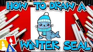 How To Draw A Cute And Cozy Winter Seal