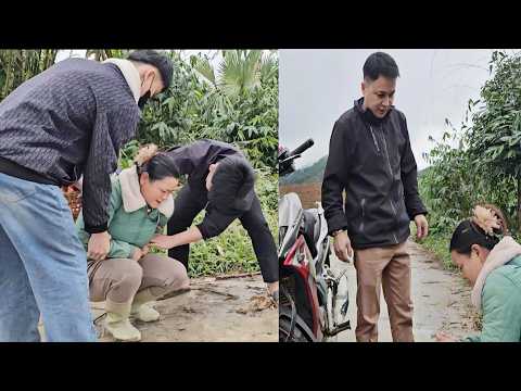 A man appeared just in time to help the girl escape from the thugs.