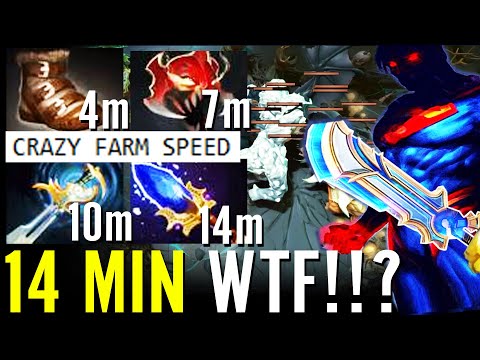WTF Seven 14min 4 CORE ITEMS!!? Aghanim + Echo Sabre + MOM Paparazi CRAZY Fast Fam Dota 2 Pro Carry
