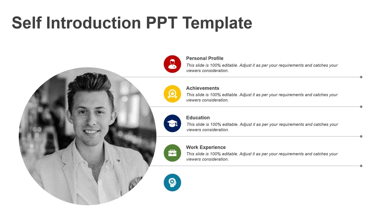 Creative Self Introduction PPT Template | Kridha Graphics