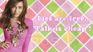 Miley Cyrus Talk is cheap with Lyrics