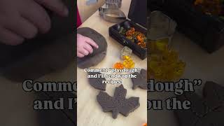 The BEST homemade fall-scented playdough recipe! #montessori #playdoughfun #playdough