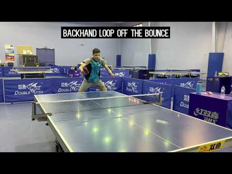Butterfly Training Tips with Angel - Backhand Loop Off The Bounce