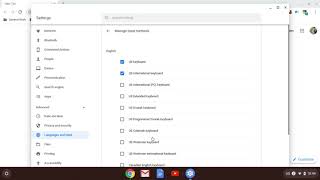 How to turn on international keyboard on your chromebook