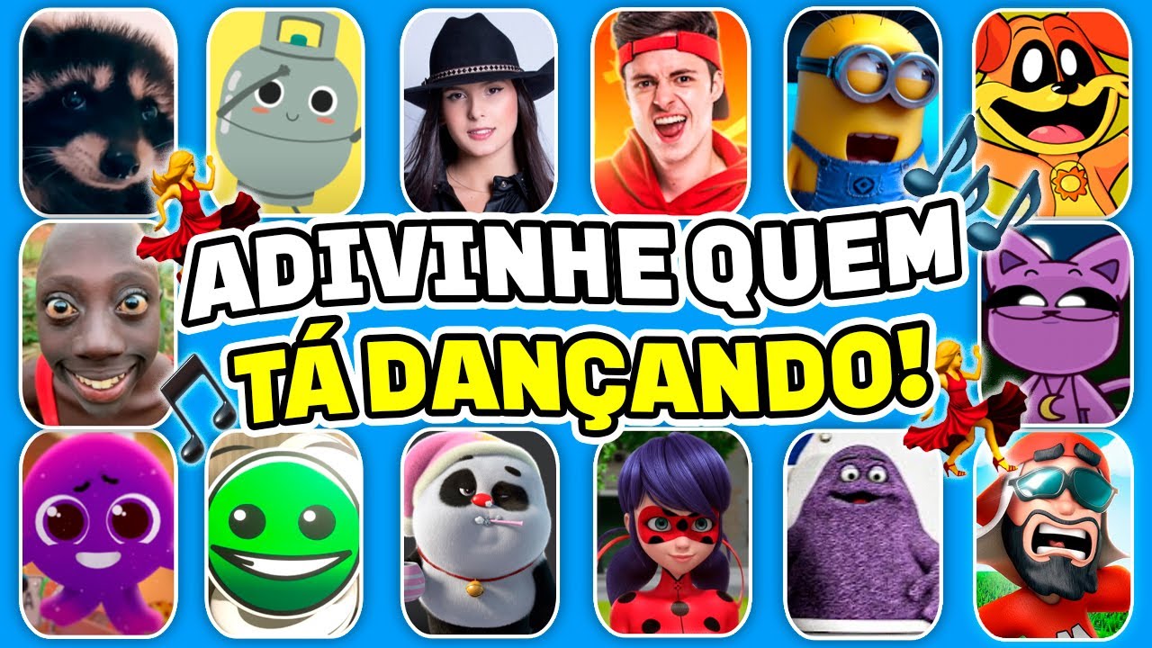 ADIVINHE QUEM TÁ DANÇANDO! 💃🎵 Ana Castela, Enaldinho, Minions, Ó U Gás, Pedro Pedro, Ladybug, Catnap
