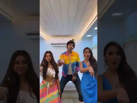 Parthsamthaan and Nititaylor fun on sets || STOP DROP & ROLL that show its done #manik #nandini #kyy