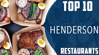 Top 10 Best Restaurants to Visit in Henderson, Nevada | USA - English