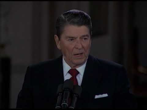 President Reagan's 40th Press Conference in the East Room on March 19, 1987