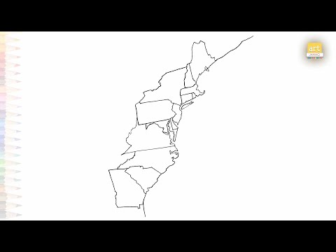 Blank 13 Colony Map