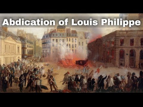 24th February 1848: Abdication of King Louis Philippe of France amidst revolution