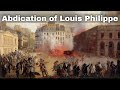 24th February 1848: Abdication of King Louis Philippe of France amidst revolution