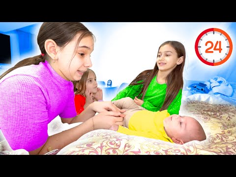 ⏰ 24 de ore cu ARIANA 👶 BEBELUȘ 👧🏻 MARA SINGURA Acasă 🏡